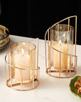 Metal Glass Candle Holder