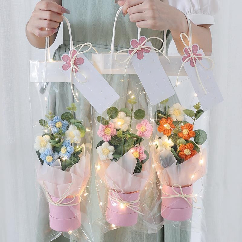 LED Hand-Knitted Bouquet Flowers