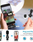 Plug-Play Wireless Lapel Lavalier Microphone
