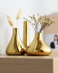 Golden Mini Ceramic Vase