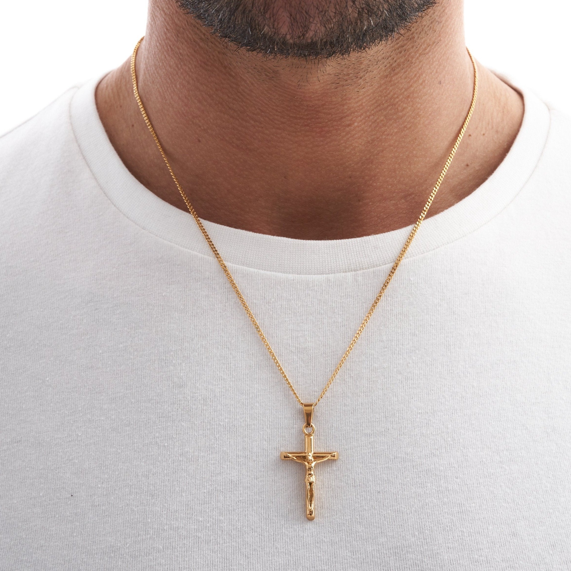 Crucifix Gold Necklace