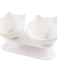 Pet Double Cat Bowl With Raised Stand